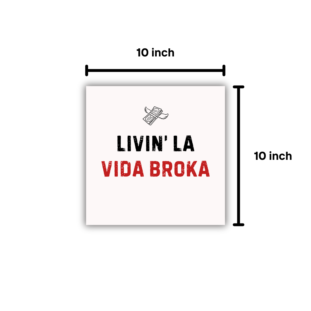 Livin' La Vida Broka Frame 10x10